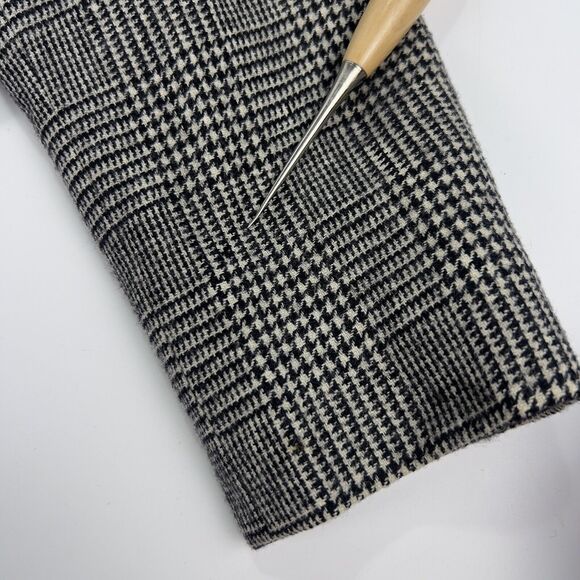 Vtg Pendleton Suit Jacket Women’s PS Black Houndstooth Plaid Cropped Slits 1960s - Picture 14 of 16